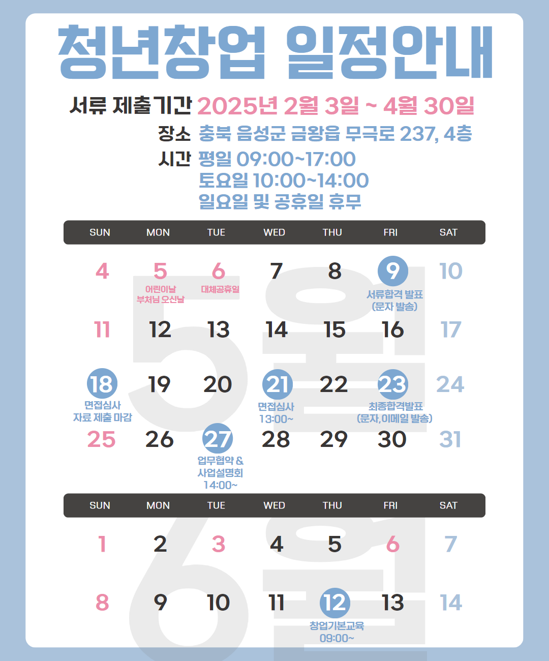 창업일정
