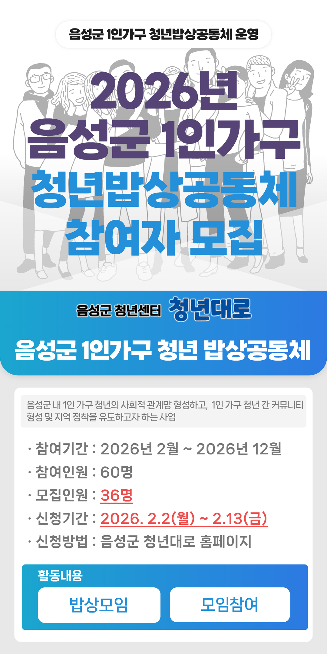 1인가구 청년 밥상공동체